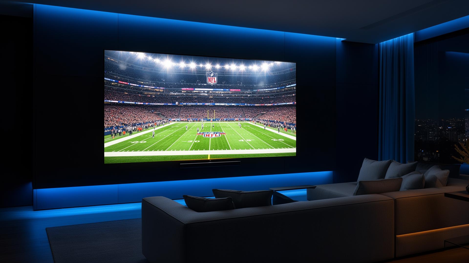 IPTV US streaming on 4K TV with American football